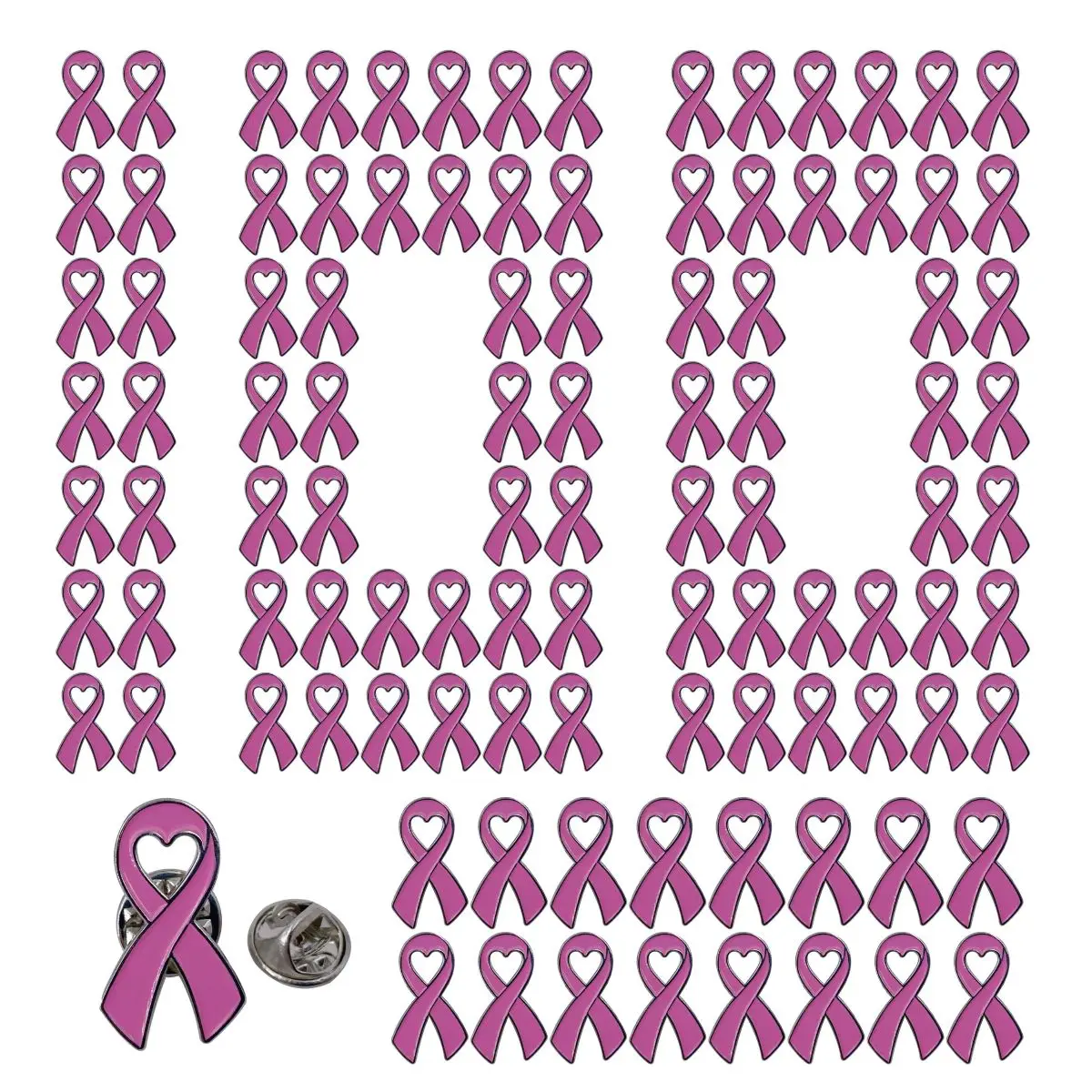 Épingles Ruban Rose de Sensibilisation au Cancer du Sein, Broches Émaillées pour Femmes, Broches Ruban Espoir Rose