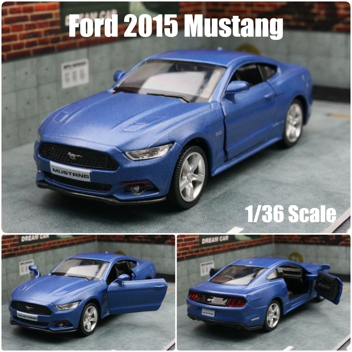 京商ミニッツ　フォード・マスタングGT（メタリックブルー） 1/64スケール MINI GT「フォード・マスタング シェルビーGT500」(Ford