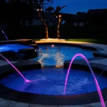 Full set pool pond garden deck jet laminar flow water fountain nozzle with led light