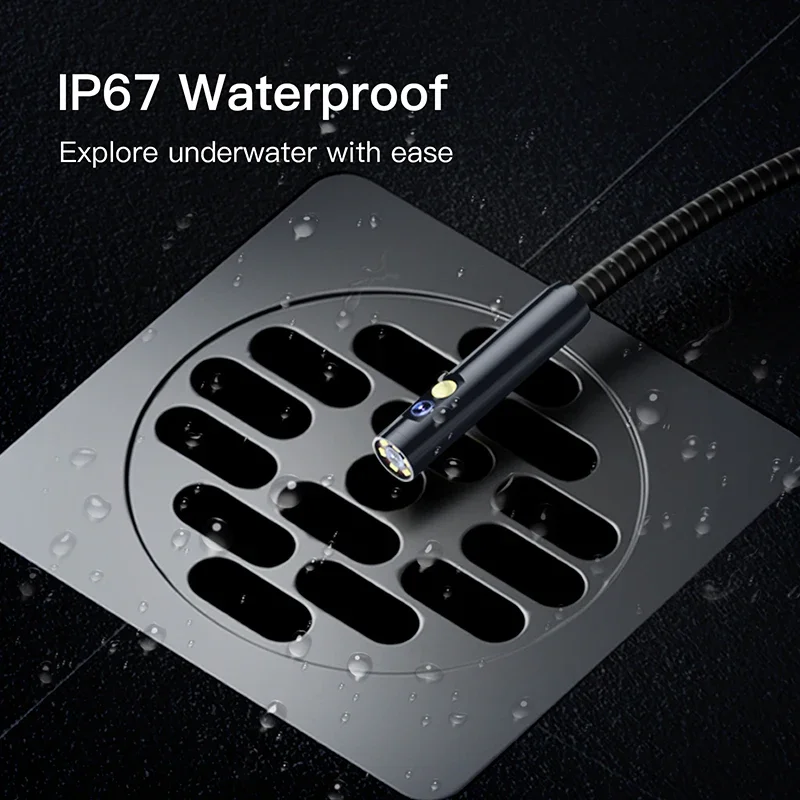 Model Baru Inskam 5.5Mm Pipa Borescope 5 Inci HD LCD Video Genggam Kamera Endoskopi Inspeksi Industri