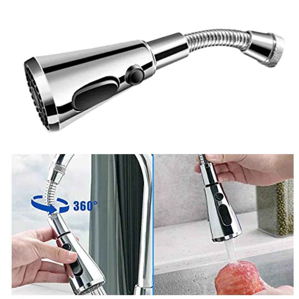 360 Degree Rotatable Faucet Attachment Kitchen Tap Spray Head Water Saving Filter 3 Water Distribution Modes Spray Head