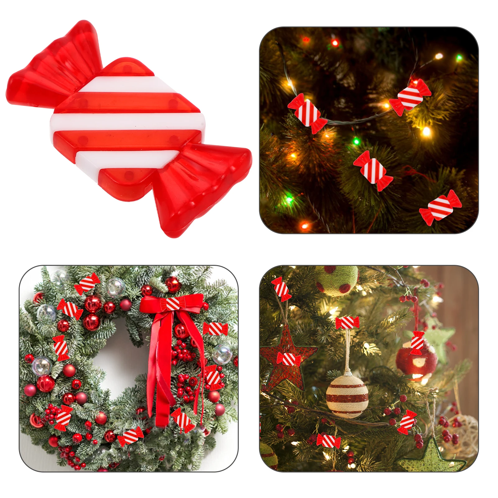 

20Pcs Hangable Candy Ornaments Christmas Tree Decorations Xmas Candy Decor for Holiday Hanging Fake