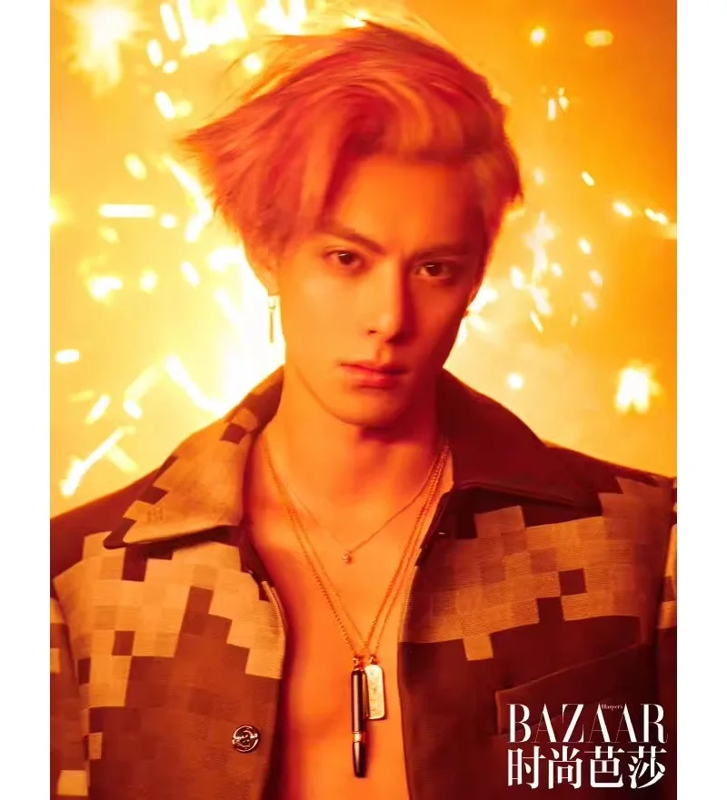 2024/02 Issue Wang Hedi Cover harper's Bazaar Magazine Dylan Wang Star Figure pagina interna Album fotografico libro della collezione d'arte