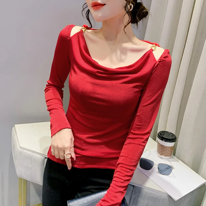 Primavera/Autunno Nuovo Arrivo Top da ballo latino e da sala per le donne T-shirt a maniche lunghe slim fit per la pratica e le prestazioni della danza