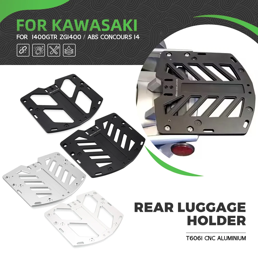 

For Kawasaki ZG1400 / ABS Concours 14 1400GTR 2008-2025 2024 Rear Shelf Luggage Rack Carrier Top Case Support Holder Bracket