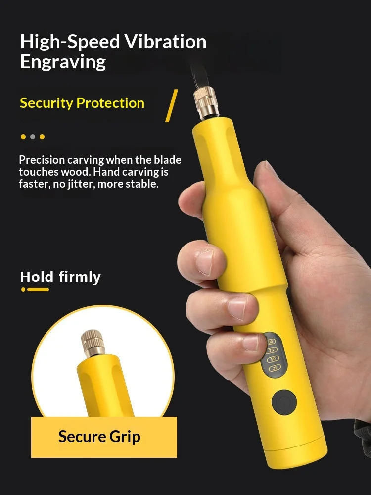 Electric Wood Engraving Machine Cordless Fine Carving Knife Chisel Set Engraving Pen Woodworking Electric Drill Carving Tool