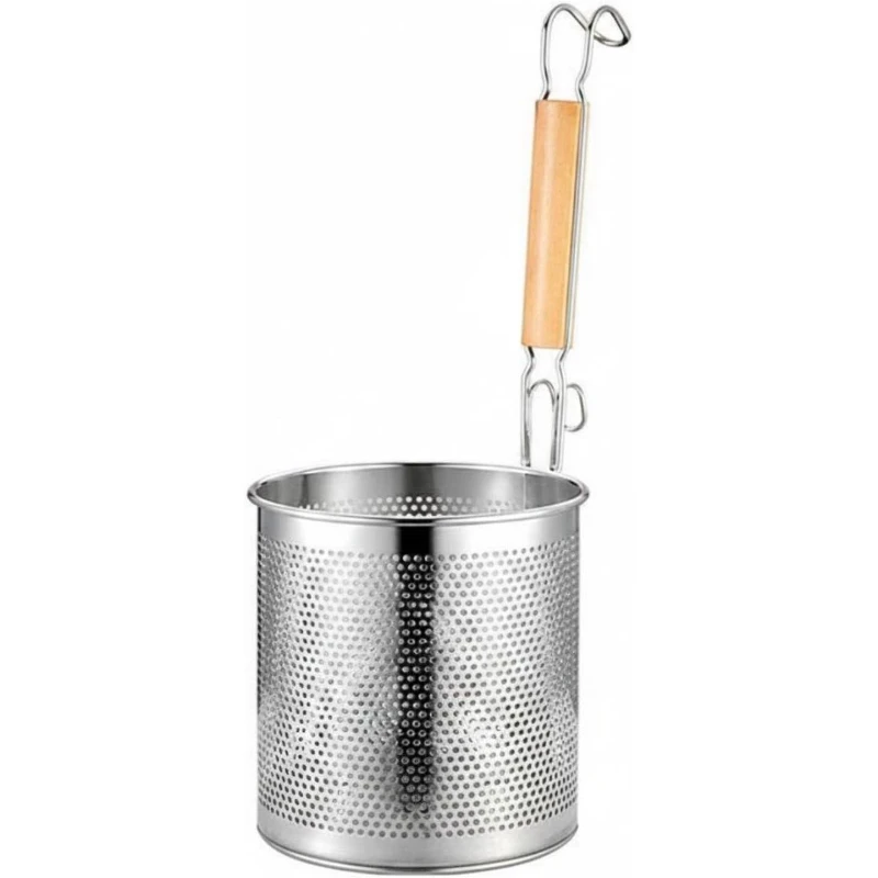 Stainless Steel Noodle Skimmer Strainer Spoon Commercial Hot Pot Blanching Basket Colander Malatang Pasta Vegetable Filter Ladle