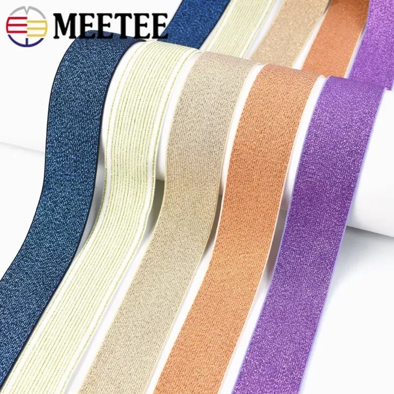 3/5/10 metri 25-50mm fascia elastica in Nylon di seta cintura in poliestere nastro di gomma cintura fai da te cinture per abiti accessori per cucire