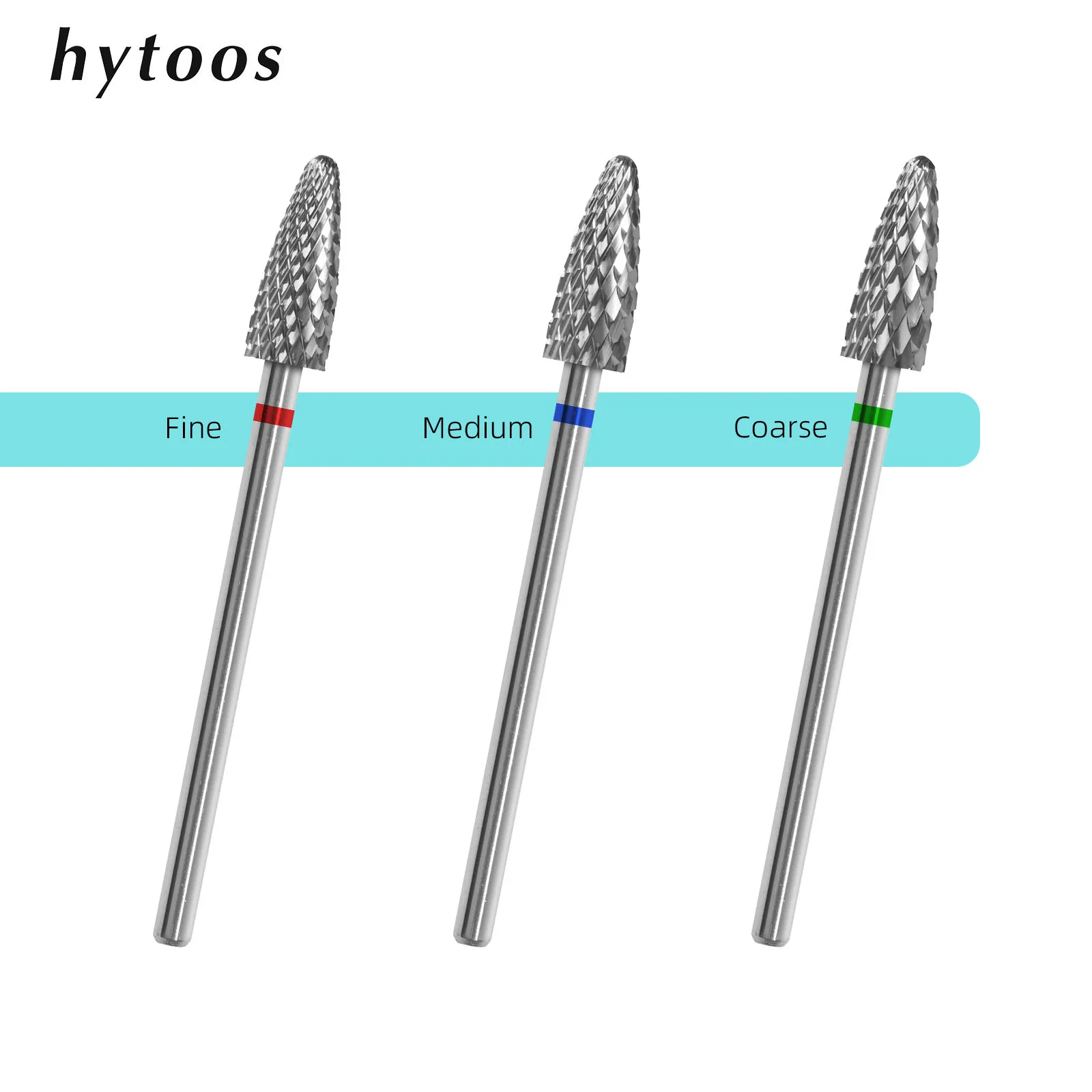 HYTOOS 5mm Flame Nail Drill Bits Professional Carbide  Bit for Gel Polish Removal Durable Manicure Tools for Nail Techs & DIY