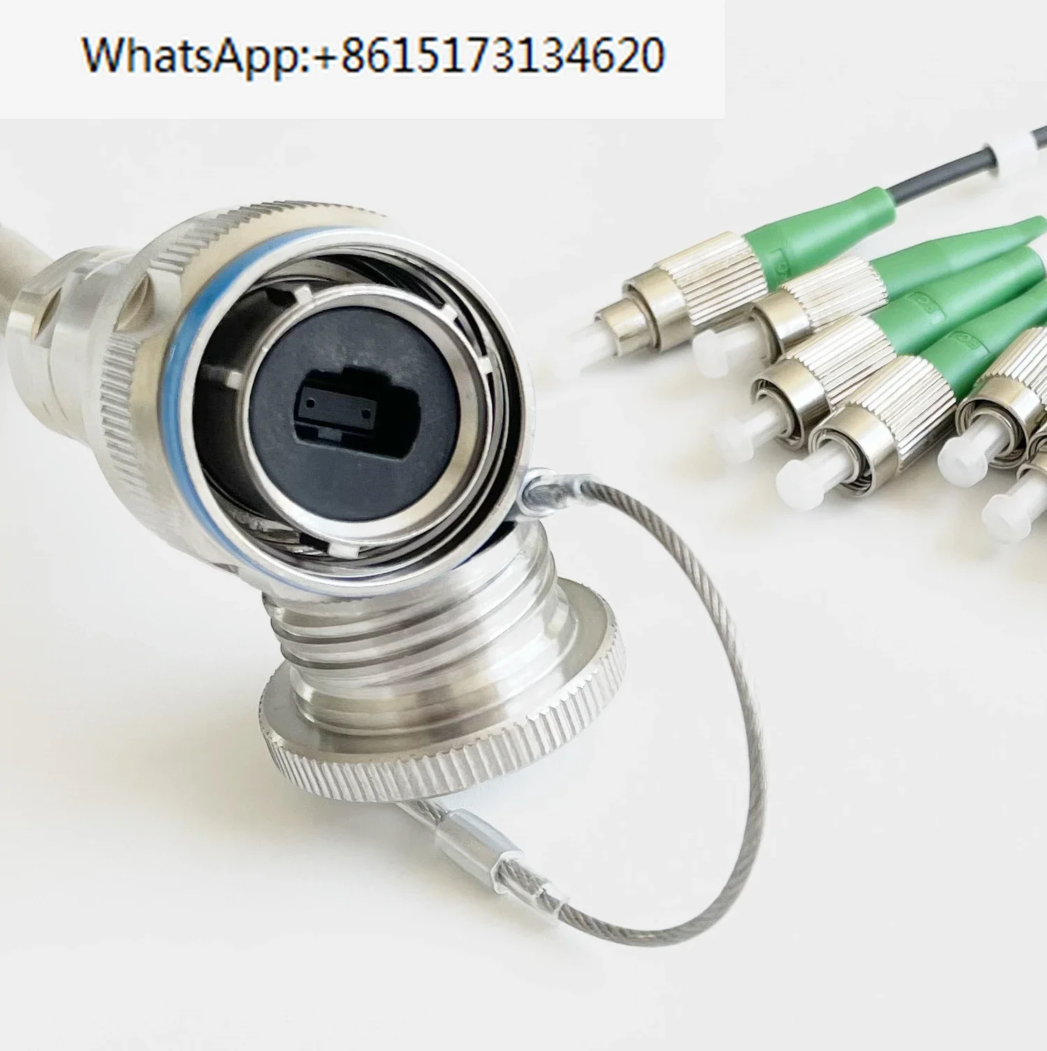 J599MPO Aviation Plug to FC/APC Multimode 24-Core TPU Outdoor Armoured Field Fiber Optic Cable