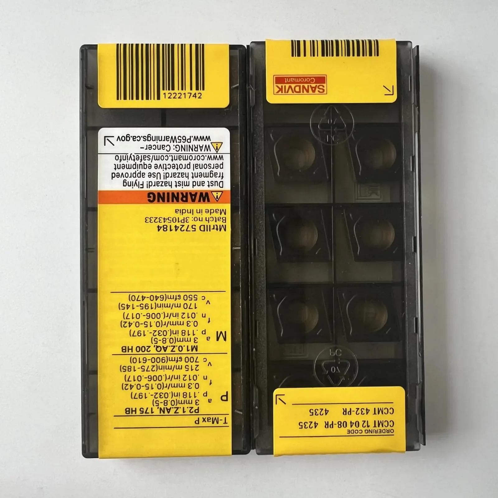 오리지널 SANDVIK / CCMT120408-PR 4235 / 경합금 CNC 블레이드 10개