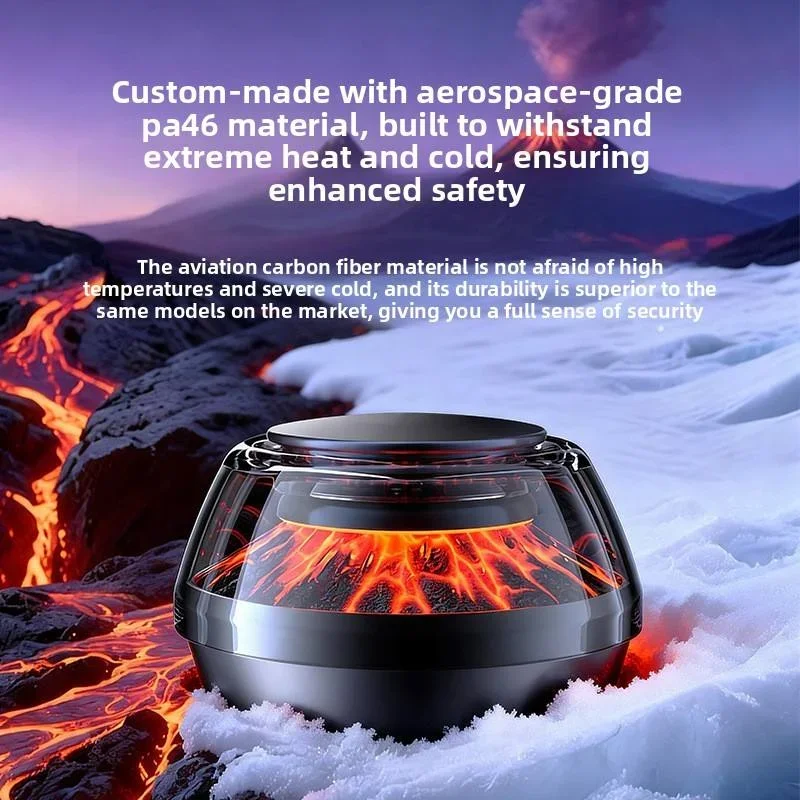 Автомобильный диффузор Volcano Car Diffuser Mount Volcanic Iceberg - очиститель воздуха, работающий на солнечной энергии, с ароматами леса и цветов, элегантный автомобильный аксессуар.