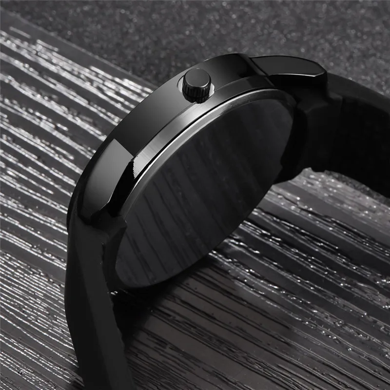 Reloj de cuarzo con banda de goma para hombre, cronógrafo de marca de lujo, diseño único, a la moda, sencillo, Barato