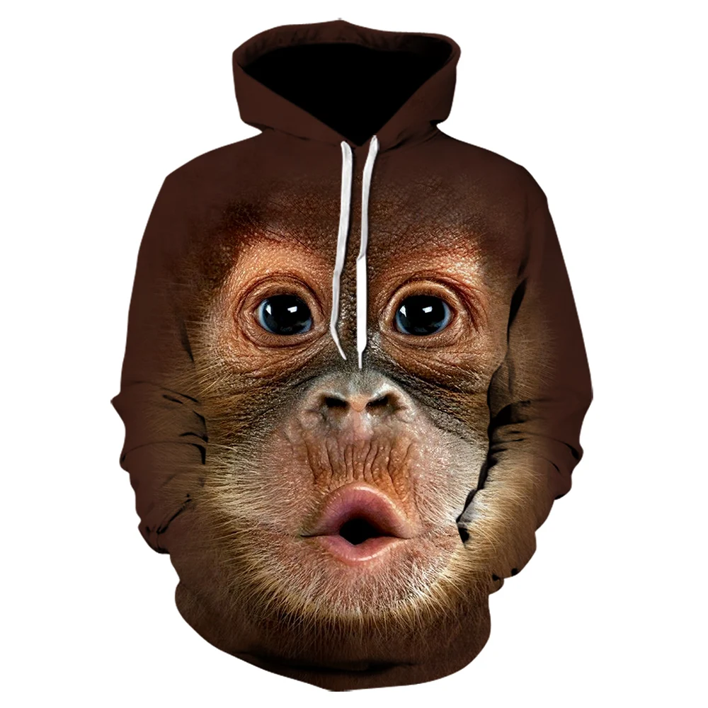 Funny Animals 3D Print Hoodies Gorilla Pig Streetwear Men Women Fashion Oversized Sweatshirts Hoodie Kids Pullovers Man Clothing