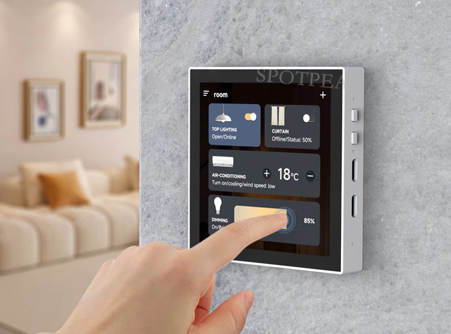 ESP32-S3 4 بوصة الذكية 86 صندوق مجلس التنمية 480x480 عرض شاشة تعمل باللمس مساعد المنزل الذكي DeepSeek AI صوت روبوت HMI