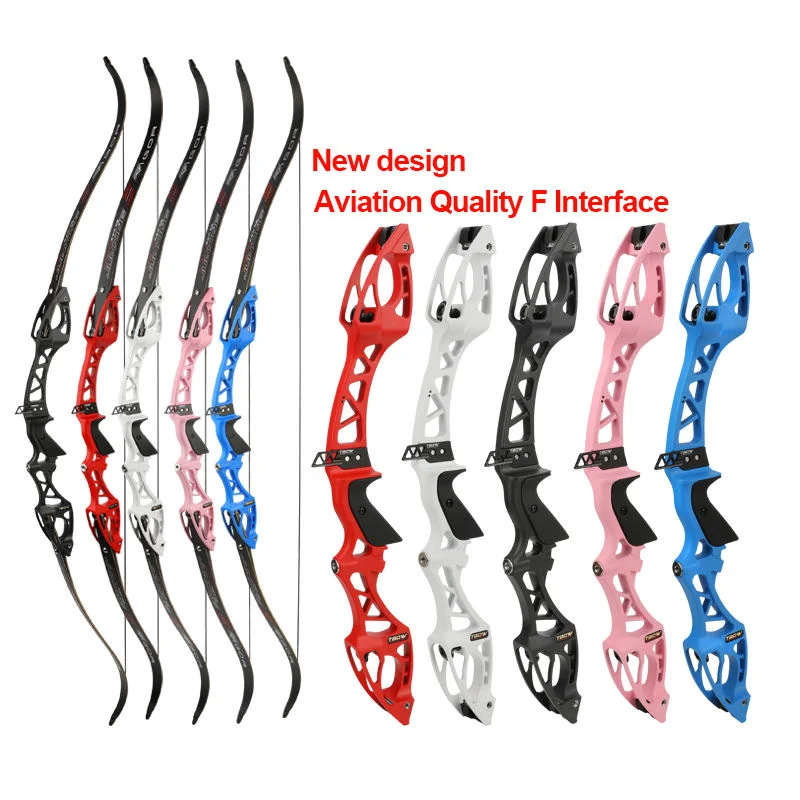 JUNXING H8 68inch Recurve Bow Aluminum F Interface 20-40 Lbs Limbs for Right Hand Archery Hunting