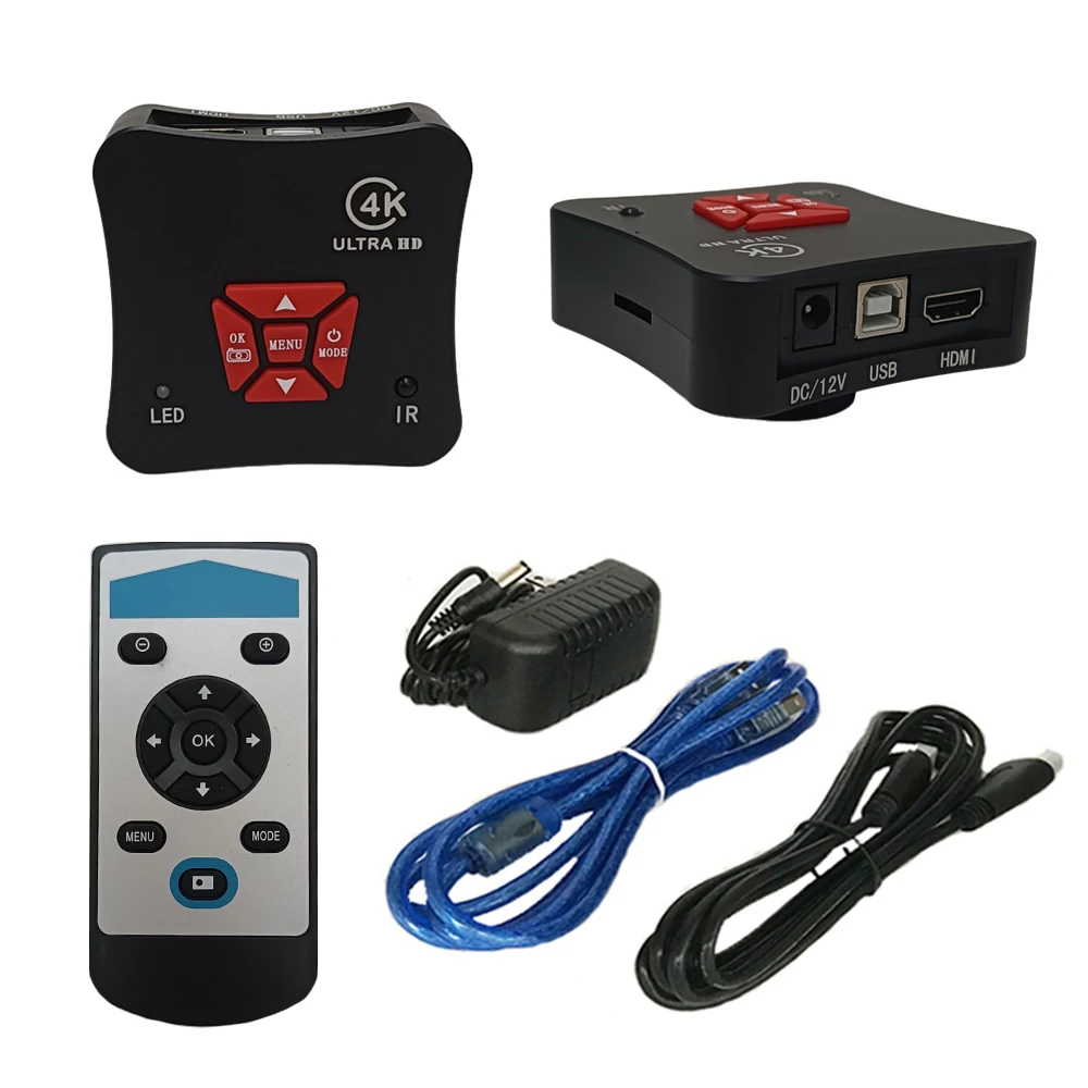 كامل 4K فيديو رقمي HDMI USB كاميرا مجهر للتحكم عن بعد لإصلاح لحام الصناعية ثلاثي العينيات PCB