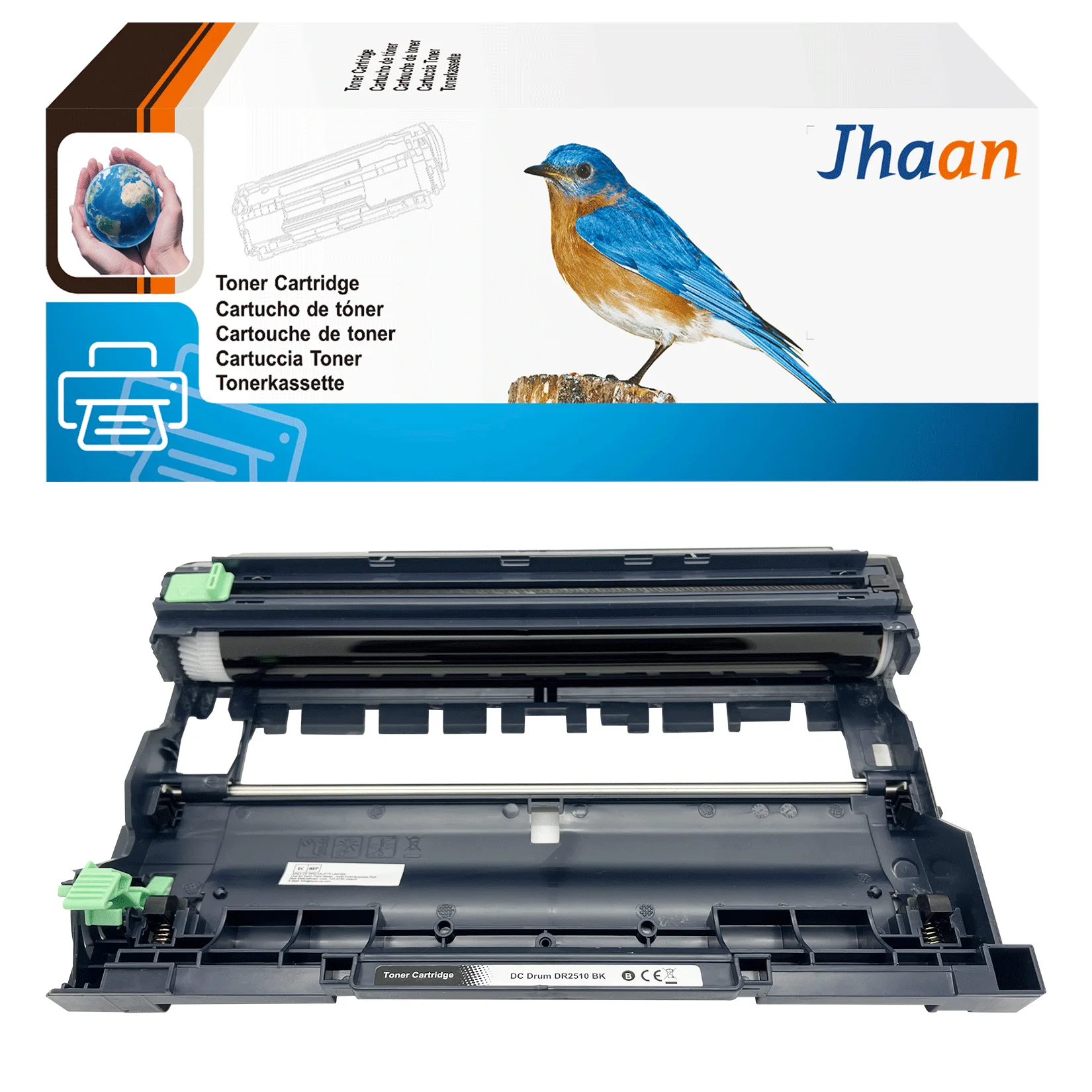 Jhaan DR2510 Trommel kompatibel mit Brother DR-2510 für Brother HL-L2400DW HL-L2445DW DCP-L2660DW DCP-2620DW DCP-L2627DWE – Detail 1