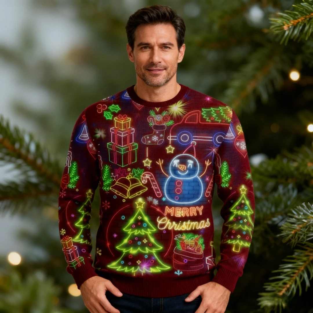 

3D Printed Christmas Personality Ugly Sweater for Men Sport Sweatshirt Festival Gift Xmas Atmosphere Funny Santa Claus Pullovers
