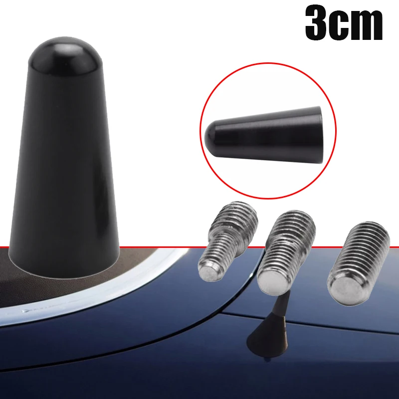 Antenna 3Cm Roof Antenna Short Pole Antenna Car Pole Antenna Short Adapter For Radio DAB Digital TV Car Navigation