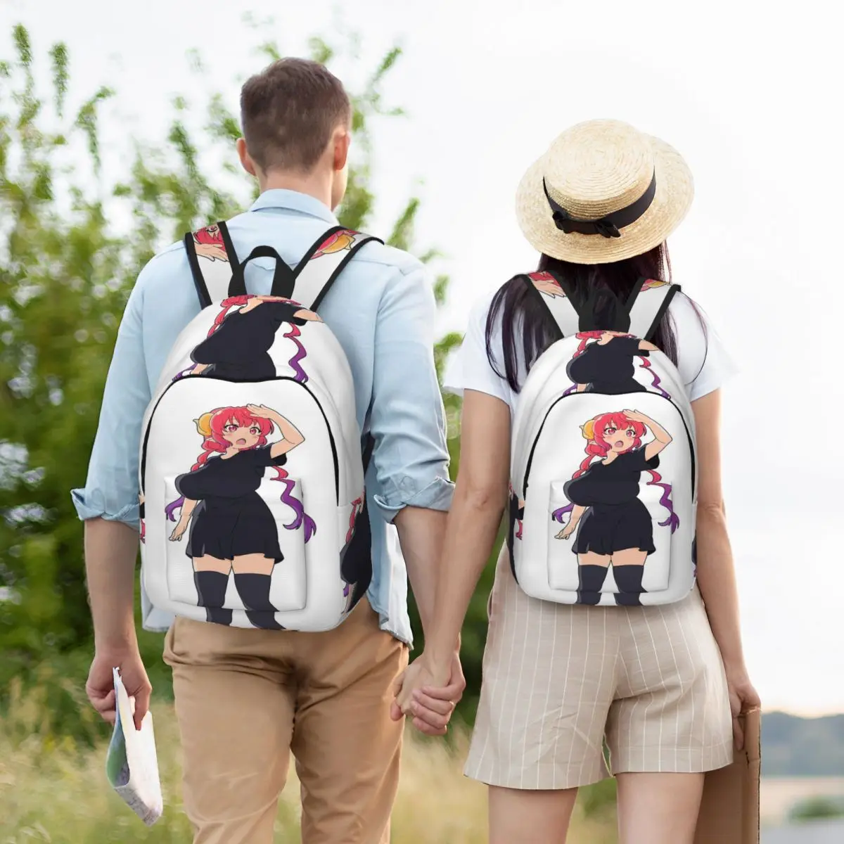 Miss Kobayashi's Dragon Maid Ilulu Backpack Student BookBag Kids School Bag Laptop Shoulder Bags for Boys Girls