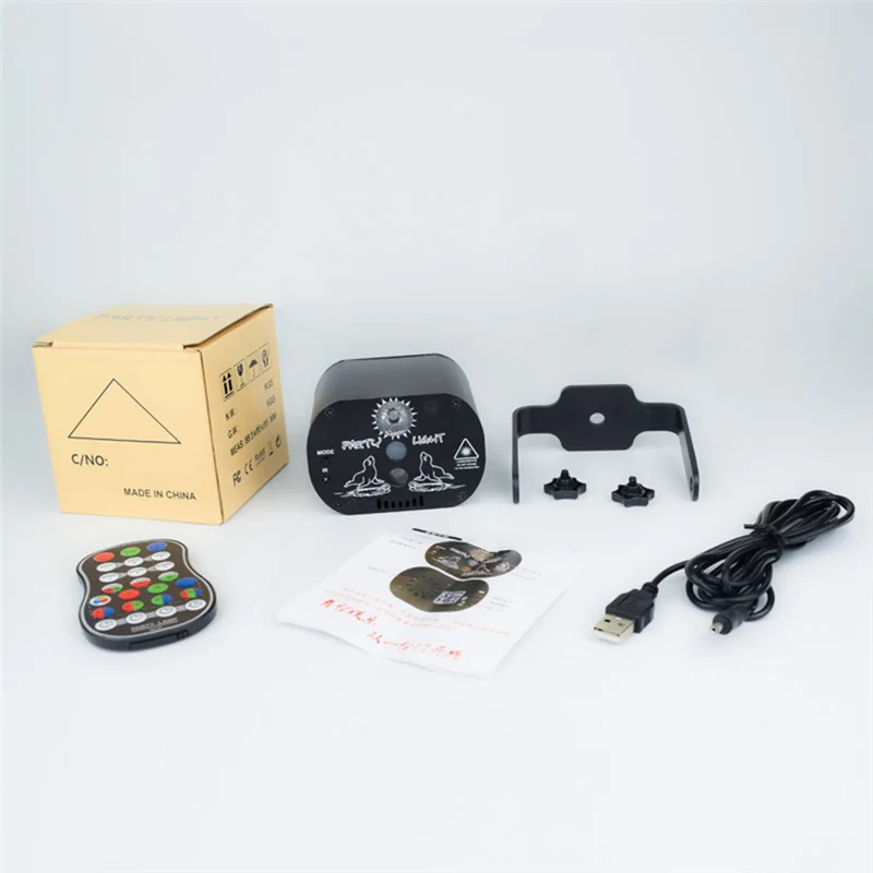 7 Color LED DJ Disco Laser Sound Strobe Projector For Christmas Halloween Deorations A