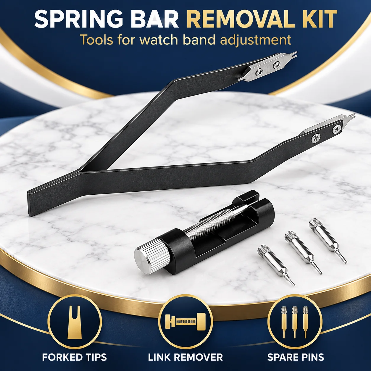 V Shaped Watch Spring Bar Remover Rofessional Stable Spring Bar Tweezer Precision Aluminum Alloy Watch Repair Tool DIY tool