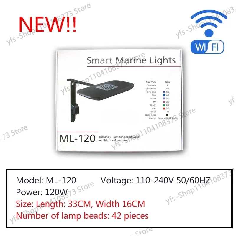 コーラルハイパワーデュアルランプ,フルスペクトル,LEDリモコン,wifi,水族館,海水,新品,ML-60, ML-120