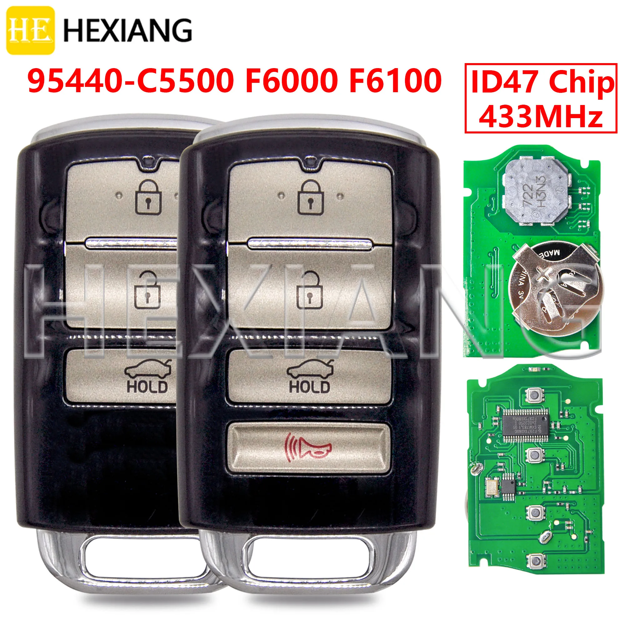 HE 95440-C5500 95440-F6000 95440-F6100 ID47 433MHz Keyless Go Car Remote Key dla KIA Cadenza 2016-2019 Sorento 2019