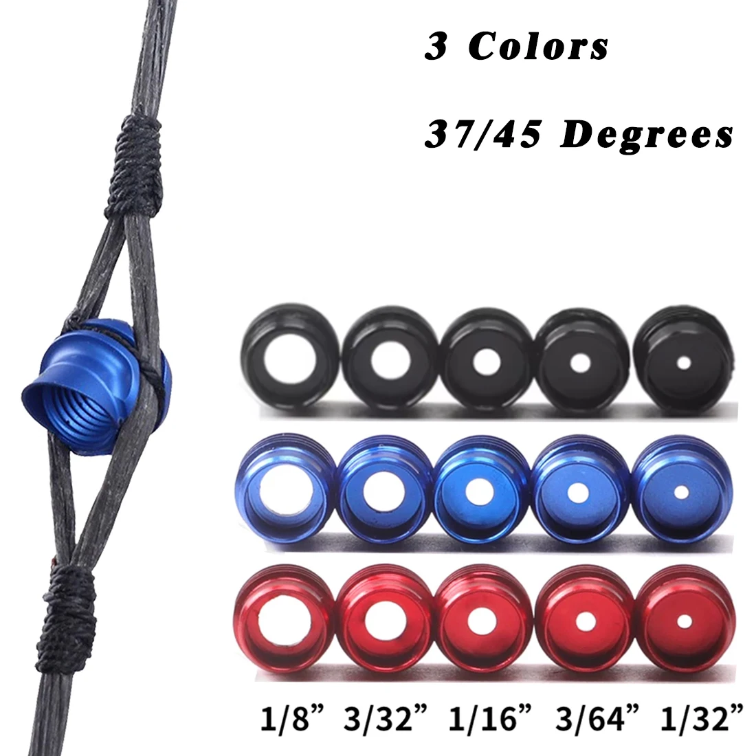 37 45 Degrees Lens Peep Sight 4X6X8X 3 Color Inner Core Spare Parts for Compound Bow Outdoor Archery Target Hunting