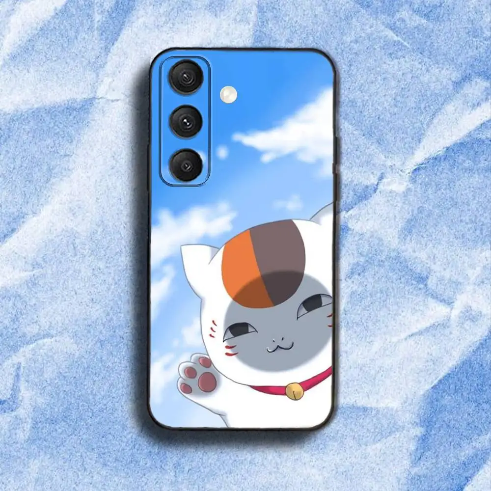 حافظة هاتف Natsume Y-yuujinchou Nyanko لهاتف سامسونج S 25,24,23,22,30,21,10,9,Ultra,Plus,Lite,FE,4,5G حافظة ناعمة سوداء
