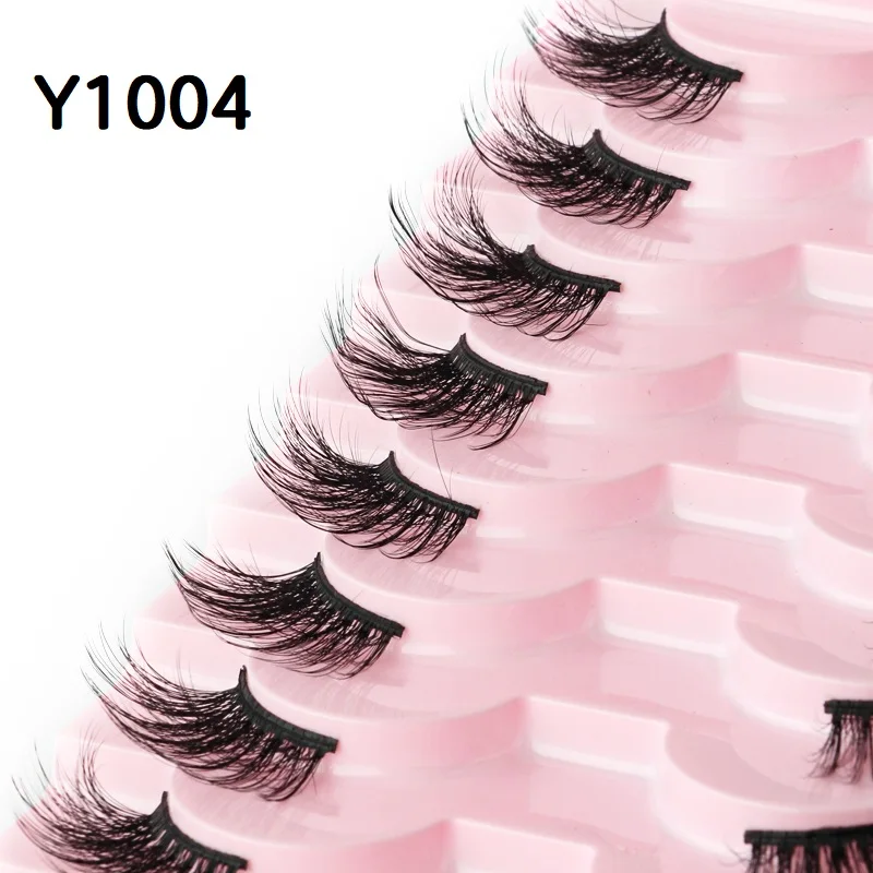 3/5/10 pairs Half Lashes Natural Mink cilios Strip Fluffy False Eyelashes Handmade 3D Lash Half Lashes Cat Eye Extension Makeup