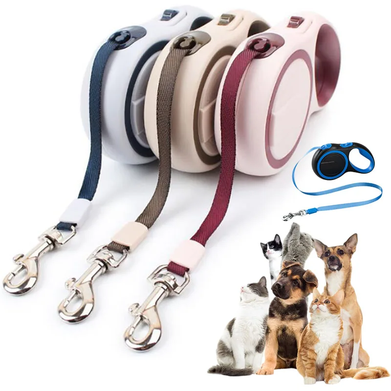 5M Dog Leash Automatic Retractable Pet Dog Cat Leash Dog Walking Leash Leads Extending Dog Leash Rope For Small Medium Dogs Pet