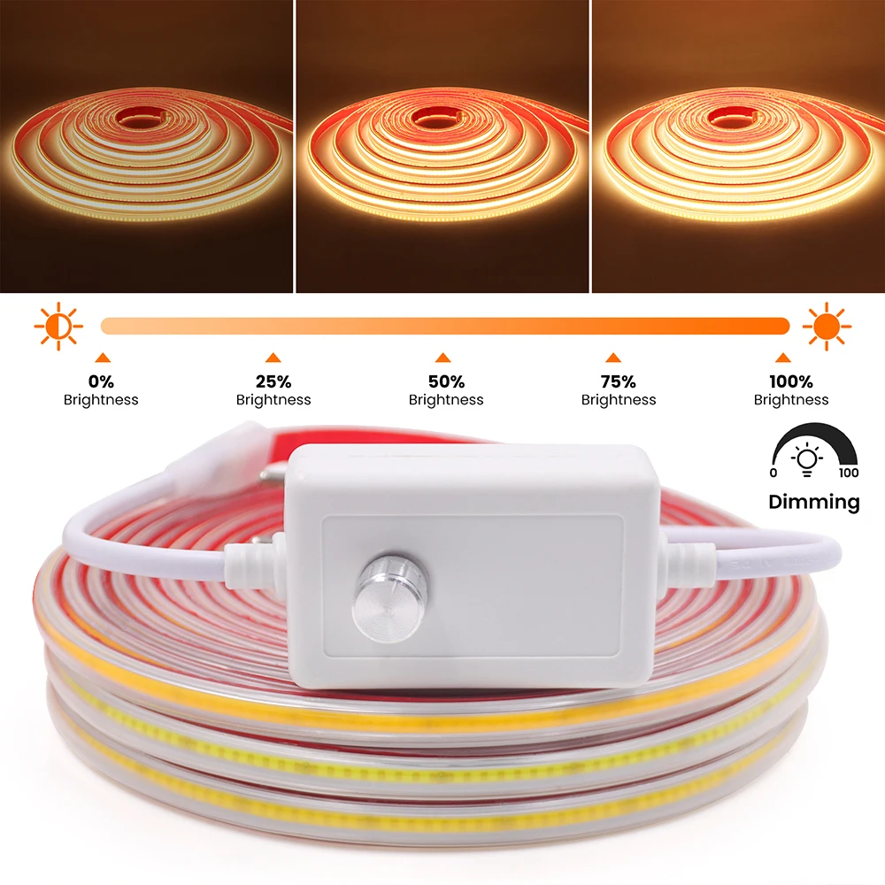 

Dimmerable Neon Light AC 220V 230V 288Leds/M Flexible Ribbon Stripe IP65 Waterproof Self Adhesive Tape Light Hose Strip Chain