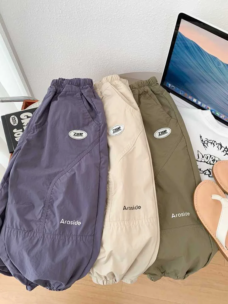 Summer Boys Anti Mosquito Quick Dry Jogger Pants 2-7Y Middle Kids Loose Thin Elastic Ankle Casual Breathable Long Anti-Insect