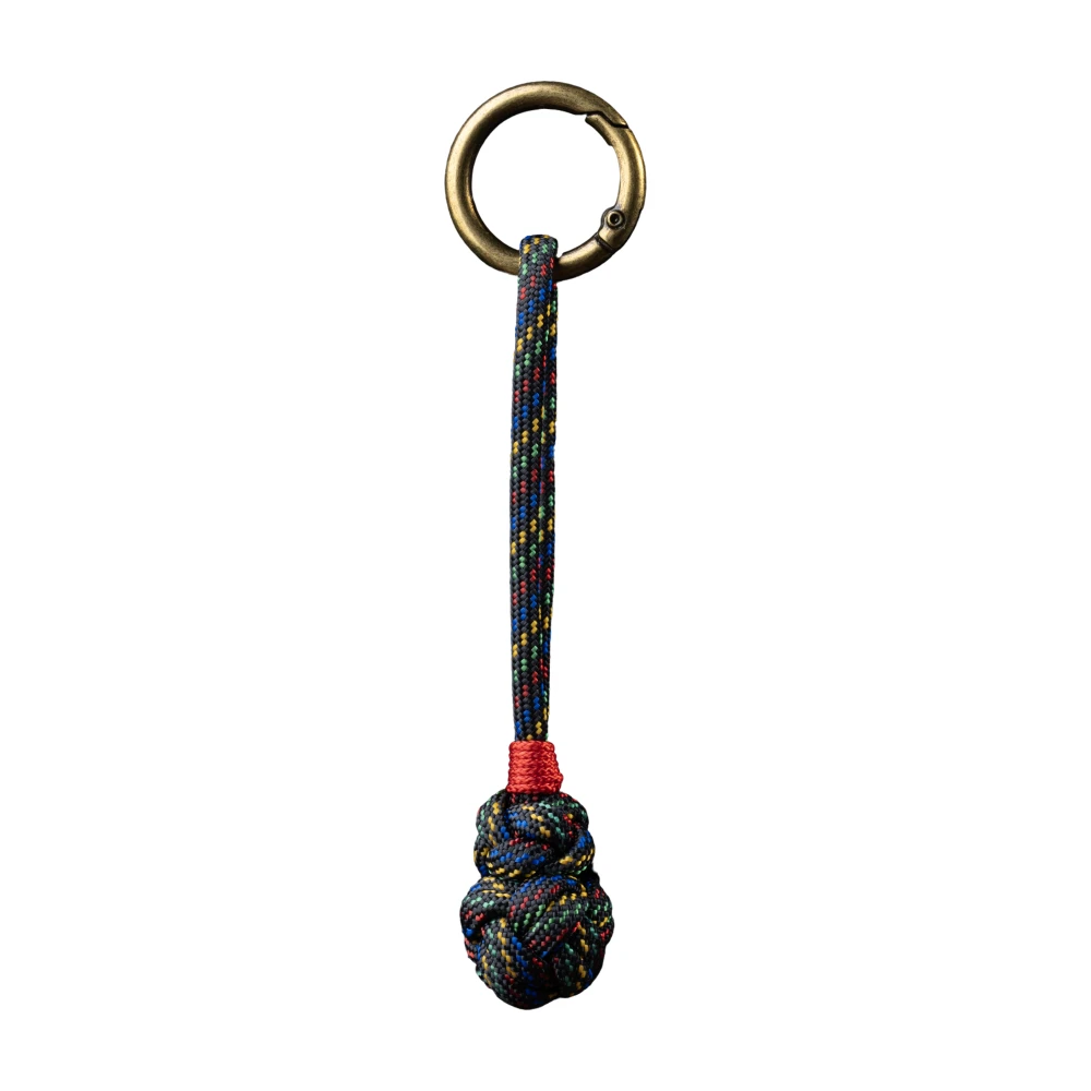 COPPERTIST.WU Gourd Paracord Braided Keychain Brass Spring O Rings Clip Key Chain Lanyard Keychains for Car Key,20 Colors