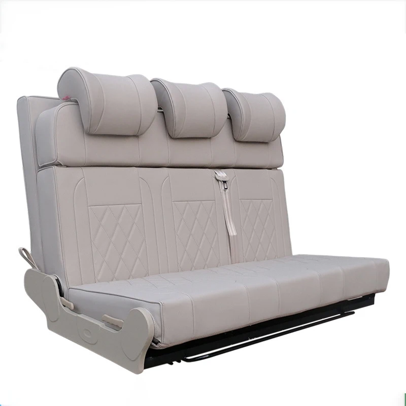 Customize Customizable Breathable Leather Sofa Bed For RV & Motorhomes Comfortable Adjustable Seat For Camper Vans Modified Car