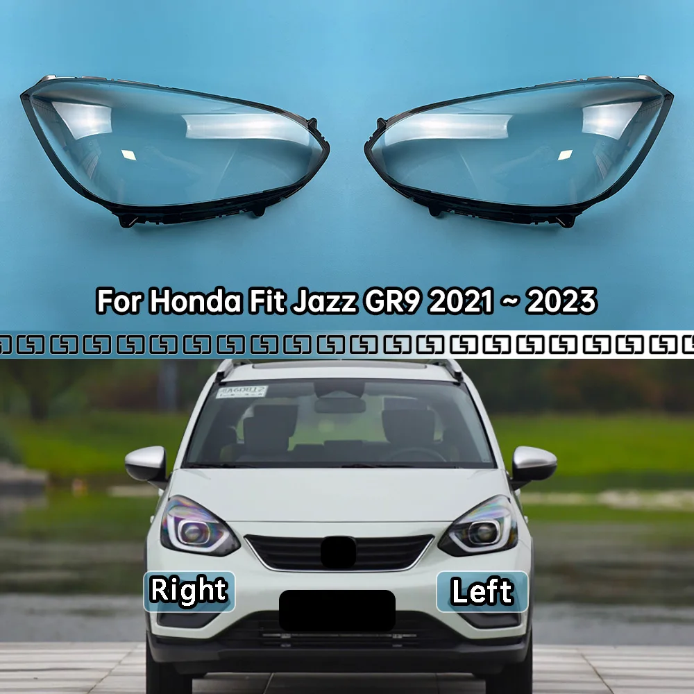 

Для Honda Fit Jazz GR9 2021 2022 2023, колпачки для автомобильного освещения, передняя фара, стеклянная фара, прозрачный абажур, крышка объектива