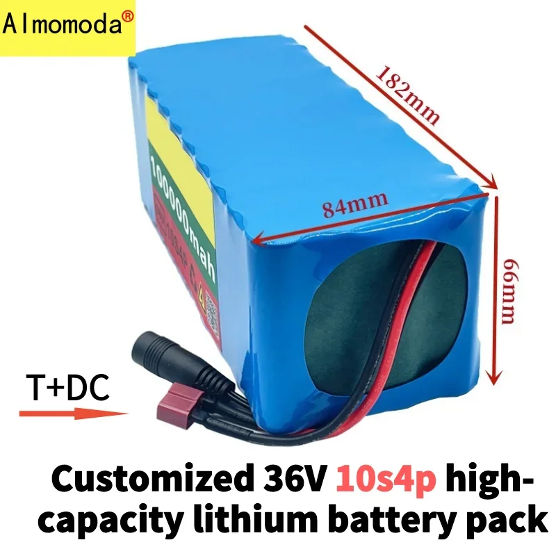 Аккумулятор литиевый 10S4P для электромобиля, 36 В, 100000 мАч