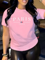 Women's Short Sleeve Casual Tee Round Neck T-Shirt Summer Sporty Style \