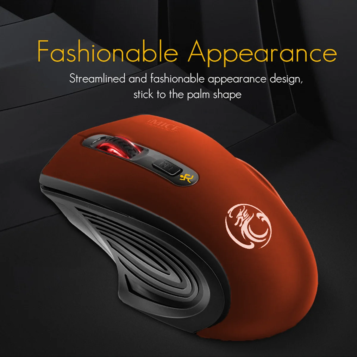 Imice G-1800 2.4G Usb Rode Draadloze Muis Zakelijk Kantoor 4 Knop Gaming Muis Geluid Uit Instelbare Gevoeligheid