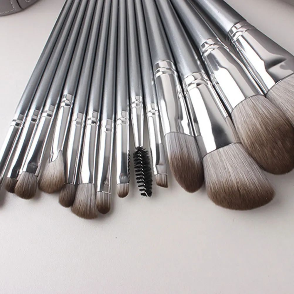 14 pçs conjunto de escova de maquiagem profissional kit de escova de cosméticos alça suave pó blush pincéis de contorno para aplicação facial