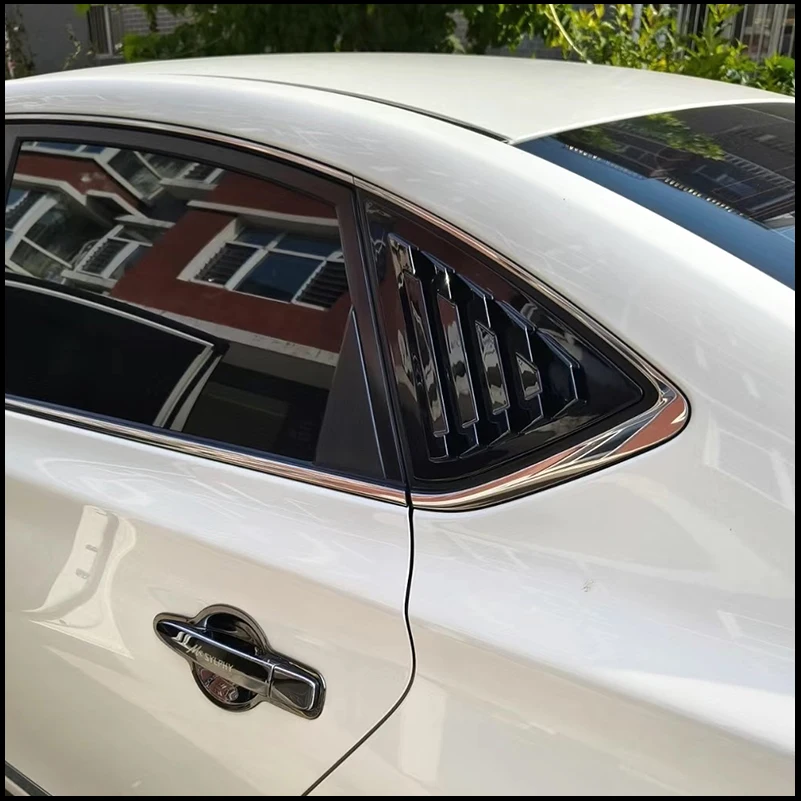 For Nissan Sentra Sedan 2012-2019 Rear Triangular Window Blind shades Louver Vent Sill Molding Cover Sticker Trim Car Styling