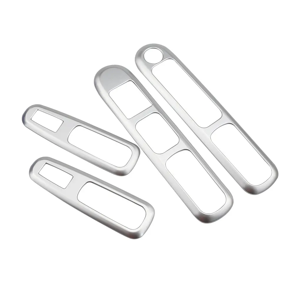 Car Window Lift Switch Button Cover for Peugeot 3008 2013 2014 2015 Trim Chrome  Door Armrest Panel Handle Holder