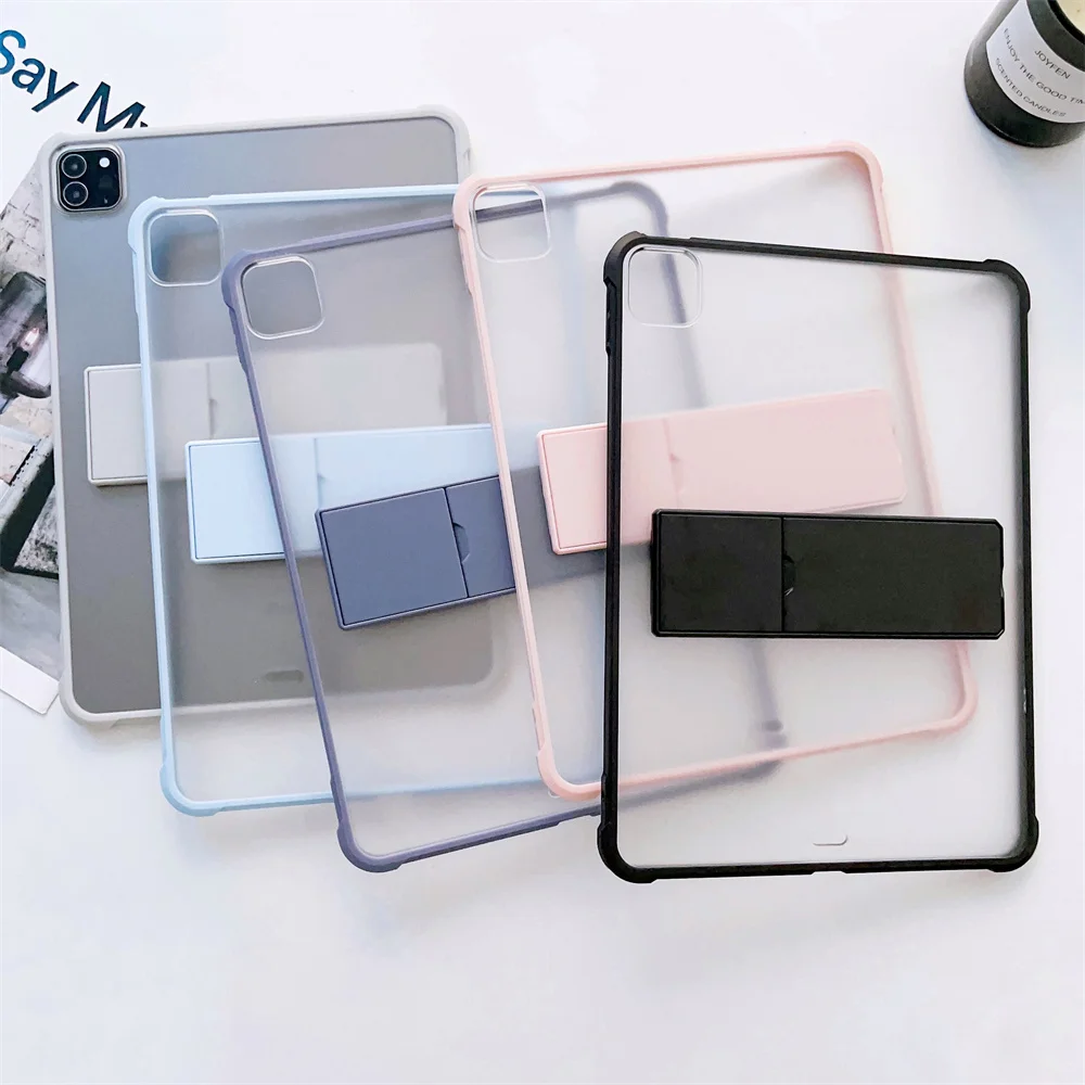 Funda casing untuk iPad 5th 6th Gen 9.7 "8th 9th Gen 10.2" Air4 Air5 Pro11 10th Gen iPad mini 3 4 5 6 PC keras + TPU Stand Cover Case