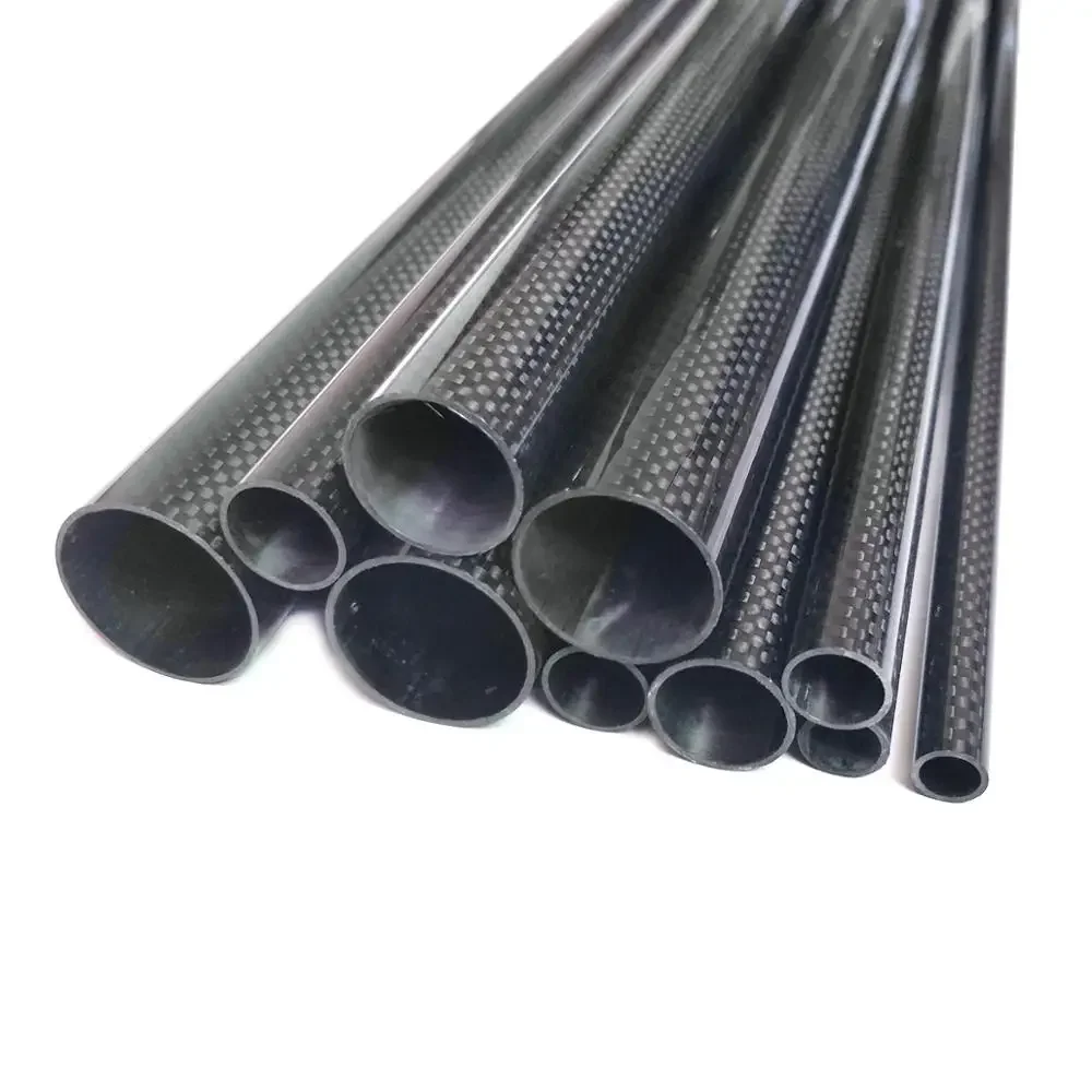 1000mm Carbon Fiber Tube Glossy Surface High Quality Round Multi Size Carbon Fiber Pipe For RC Model Airplane