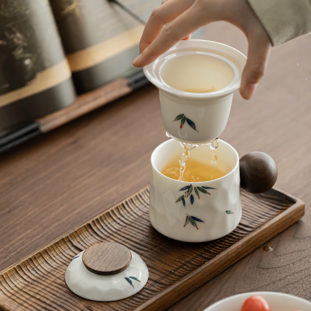 

Кружка для заварки чая, керамические чайные кружки с бамбуковым узором, лучший подарок