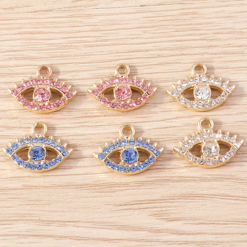 10 Stück 15x19mm Niedliche Emaille-Anhänger in Form von Handflächen und Augen für die Schmuckherstellung, Ohrhänger, Armbänder, Halsketten, DIY-Bastelzubehör – Detail 11