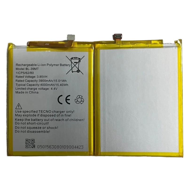 BL-39MT High Quality Phone Battery 3.85V 4000mAh For Tecno CD8 1629 Camon 15 Pro Replacement Battery