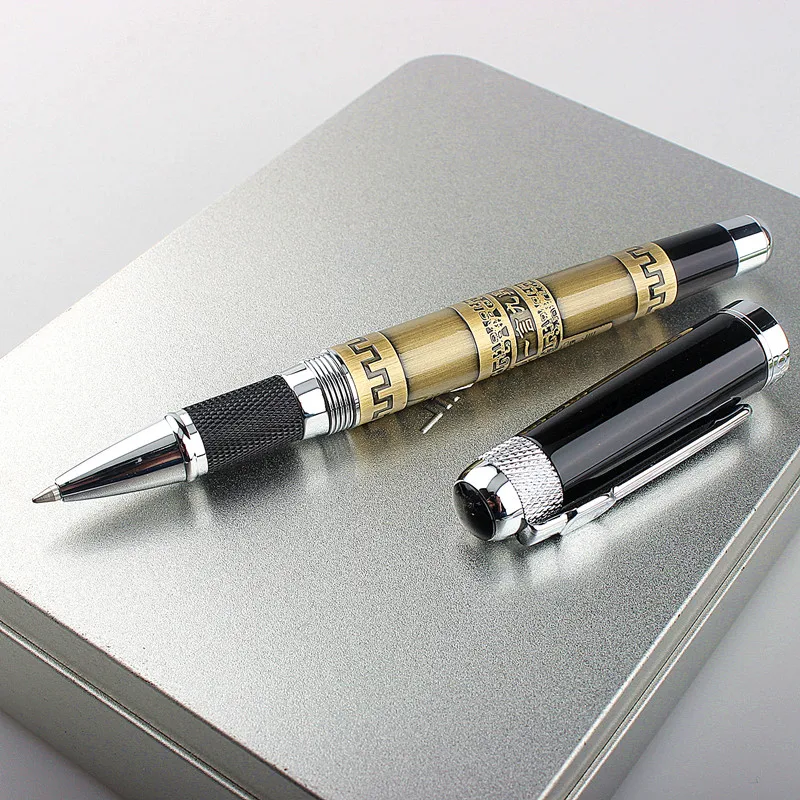 Jinhao 189 Vintage Metal  3 colours Rollerball Pen High Quality luxury office school Stationery material supplies Full metal